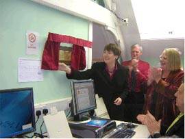 Reopening of the Computer Suite by MP, Harriet Harman, in April 2005.