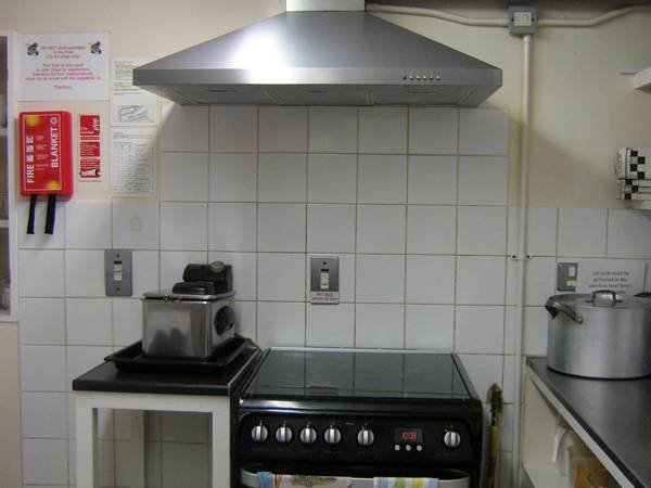 More of the kitchen, includinga hob and work surfaces