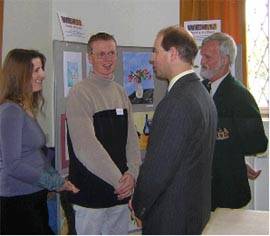 A picture of Prince Edward meeting some of the group representatives.